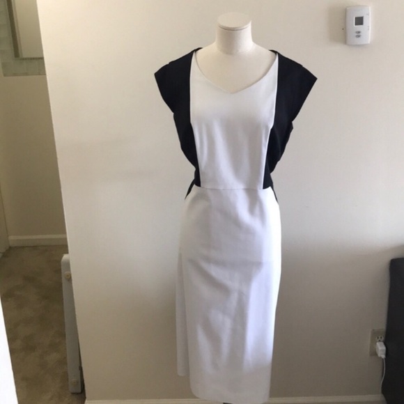 Eloquii black and white color block dress - Picture 2 of 6